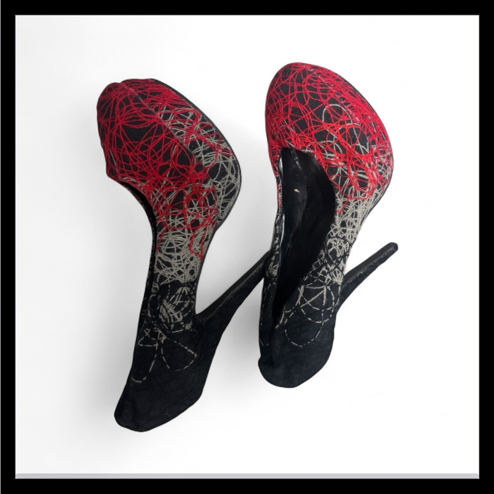 Show Story Red and Black Women's heels 6.0